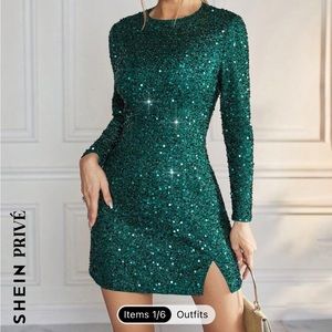 Shein Emerald Green Dress